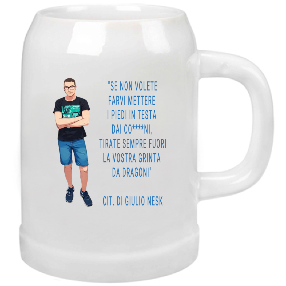 Boccale Birra T-Shirt con una Frase Motivazionale