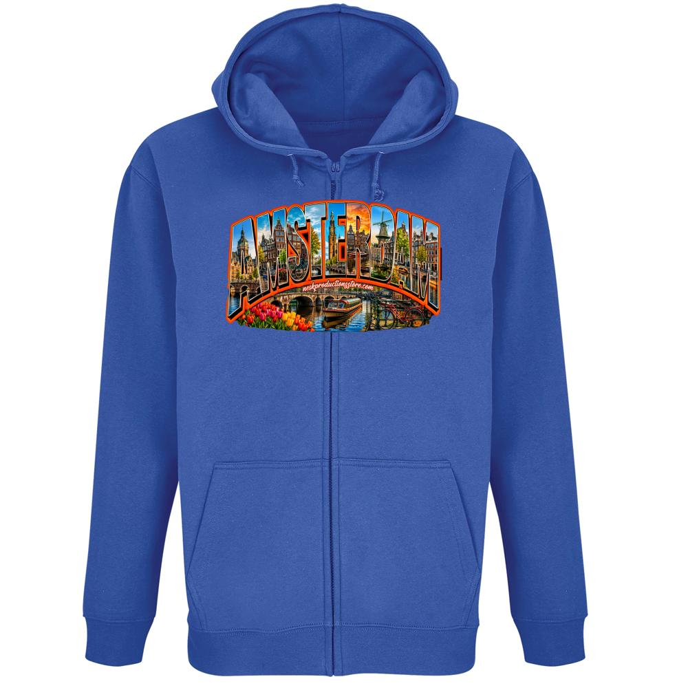 Felpa Premium Cappuccio Zip linea amsterdam