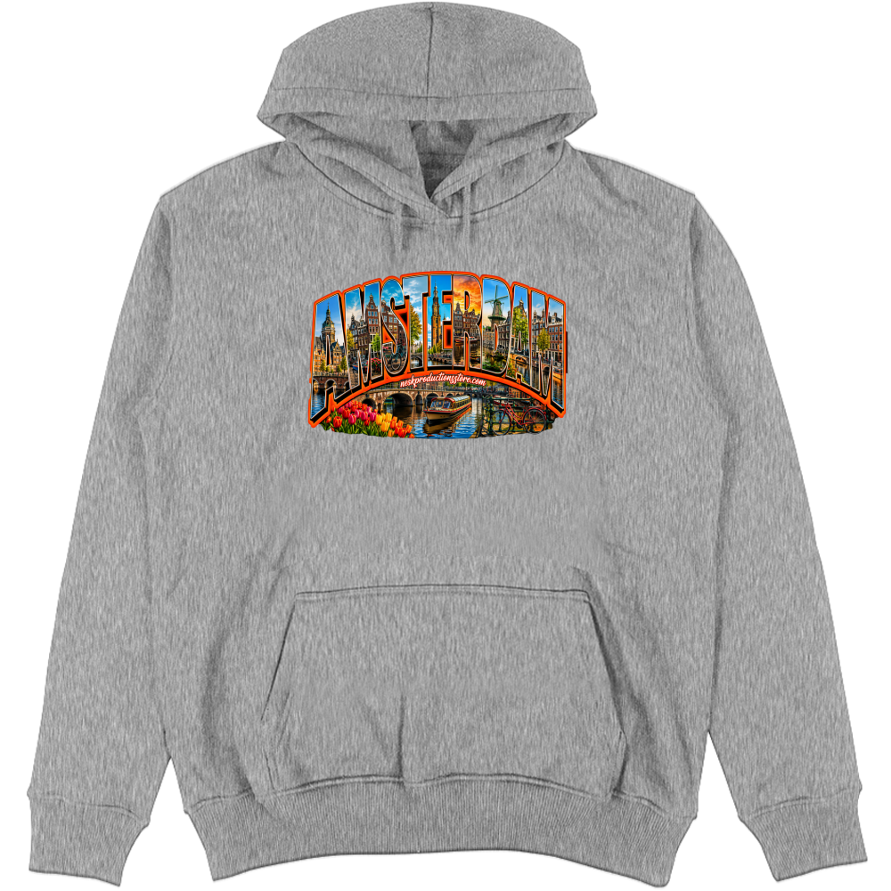Felpa Unisex con Cappuccio linea amsterdam