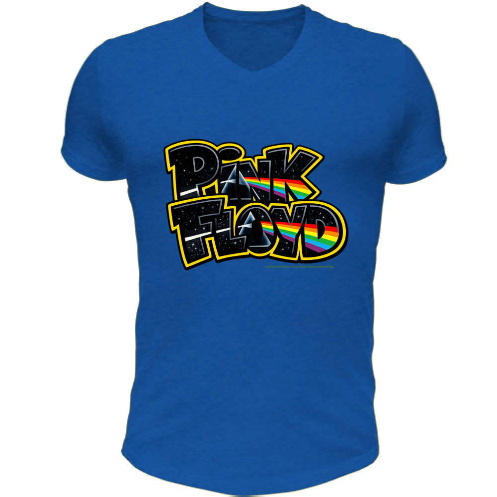 T-Shirt Unisex Scollo V linea Pink Floyd
