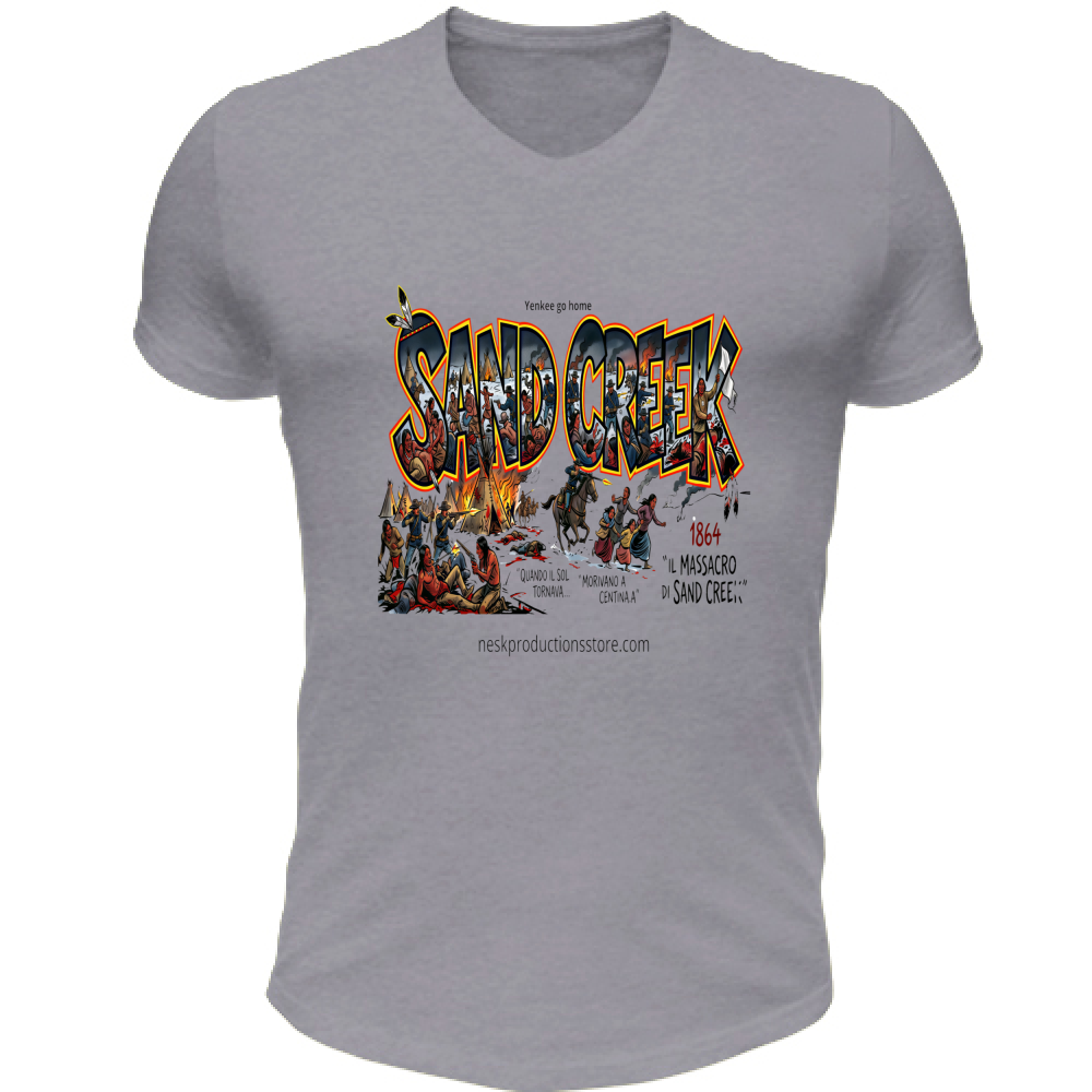 T-Shirt Unisex Scollo V linea Sand Creek 1A