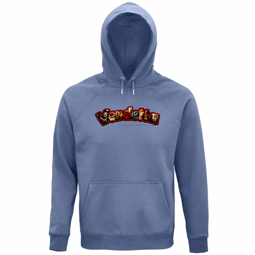 Felpa Organica Unisex Cappuccio linea vendetta