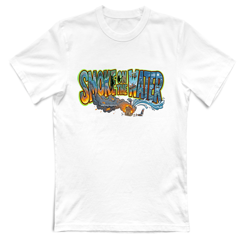 T-Shirt Unisex Large linea smoke on the water A