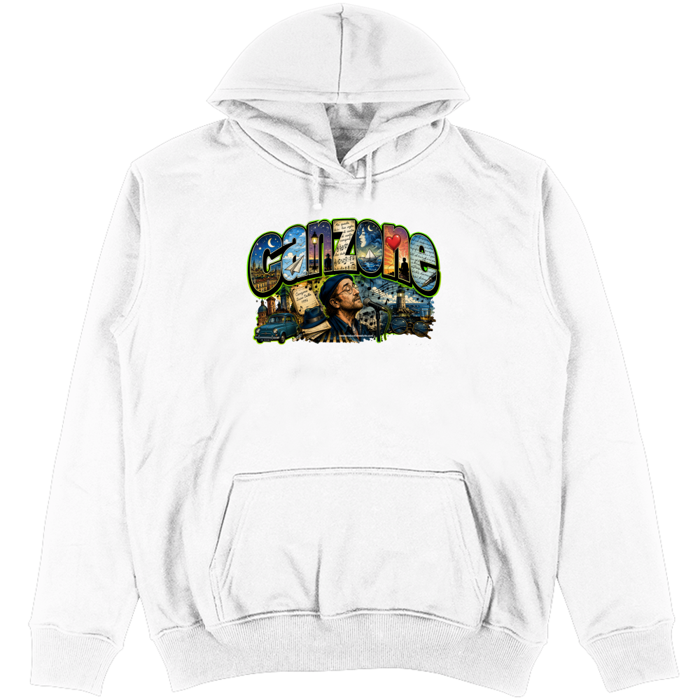 Felpa Unisex con Cappuccio linea Canzone Dalla