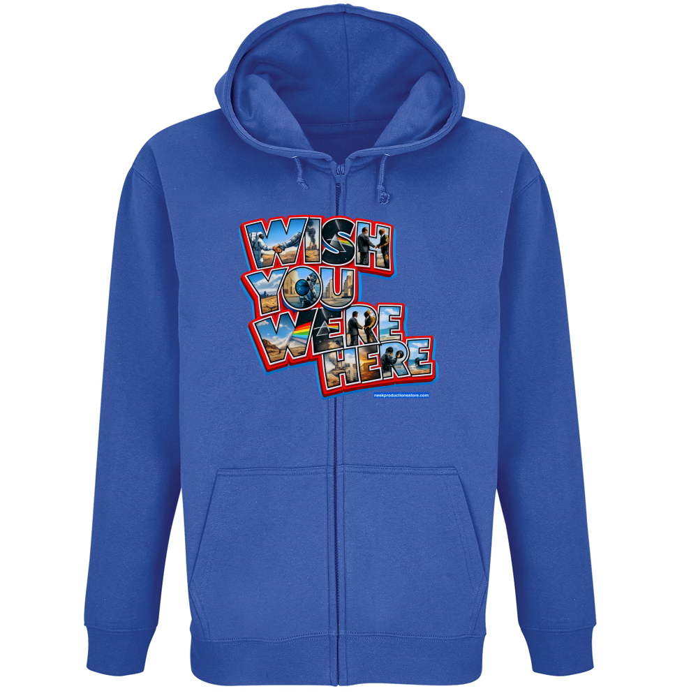 Felpa Premium Cappuccio Zip linea wish you were here A