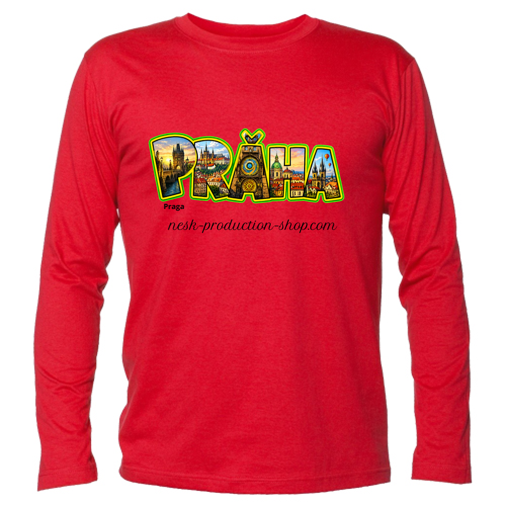 T-Shirt Unisex Manica Lunga linea praga