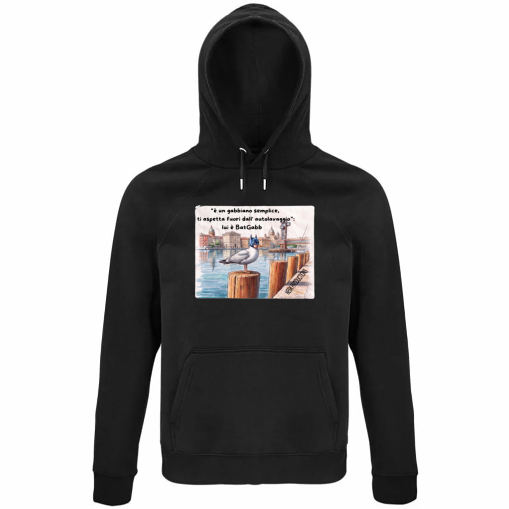 Felpa Organica Unisex Cappuccio T-Shirt BatGabb Will Returns