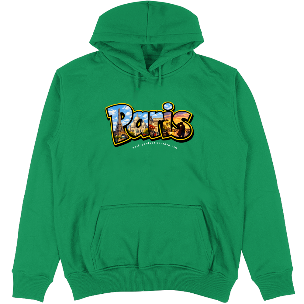 Felpa Unisex con Cappuccio linea paris
