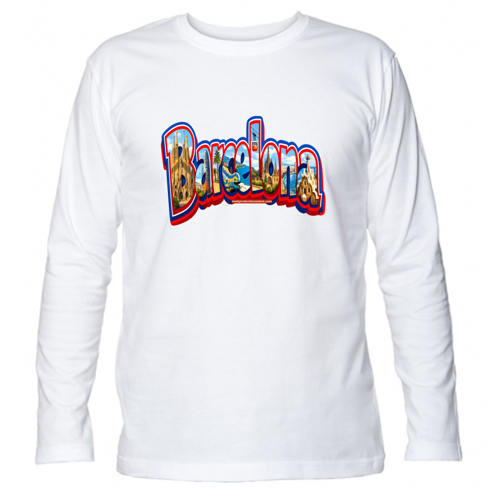 T-Shirt Unisex Manica Lunga linea Barcellona A