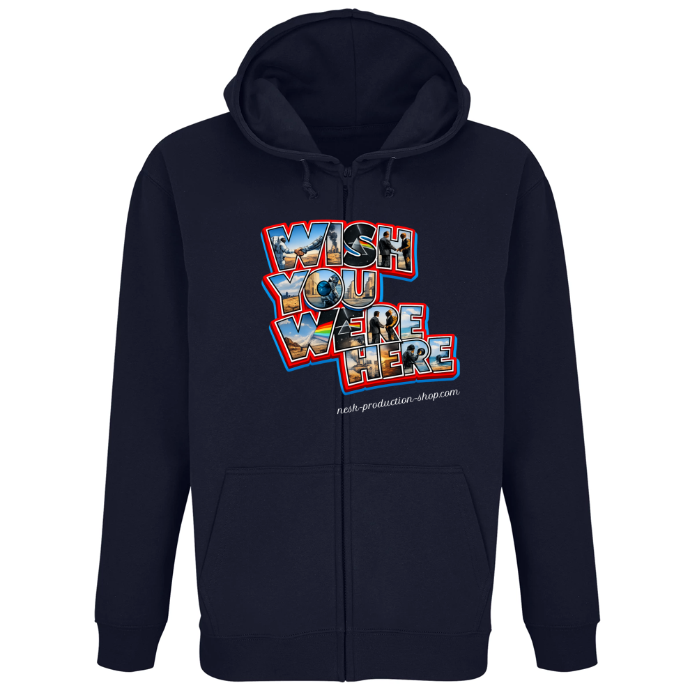 Felpa Premium Cappuccio Zip linea wish you were here