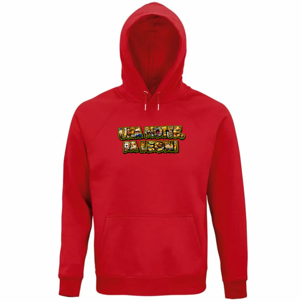 Felpa Organica Unisex Cappuccio Maglietta una Notte da Leoni