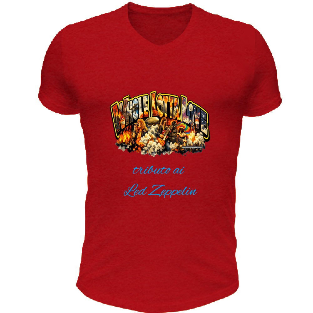 T-Shirt Unisex Scollo V linea Whole lotta love