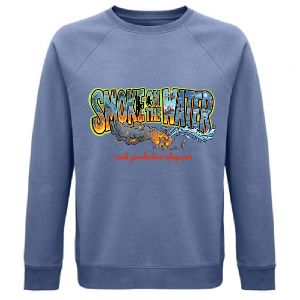 Felpa Unisex Organica linea smoke on the water