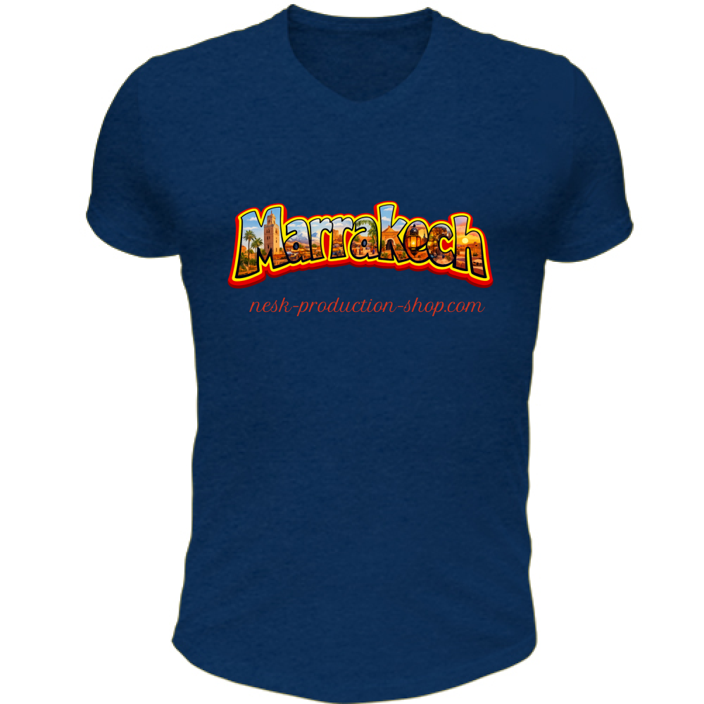 T-Shirt Unisex Scollo V linea marrakech