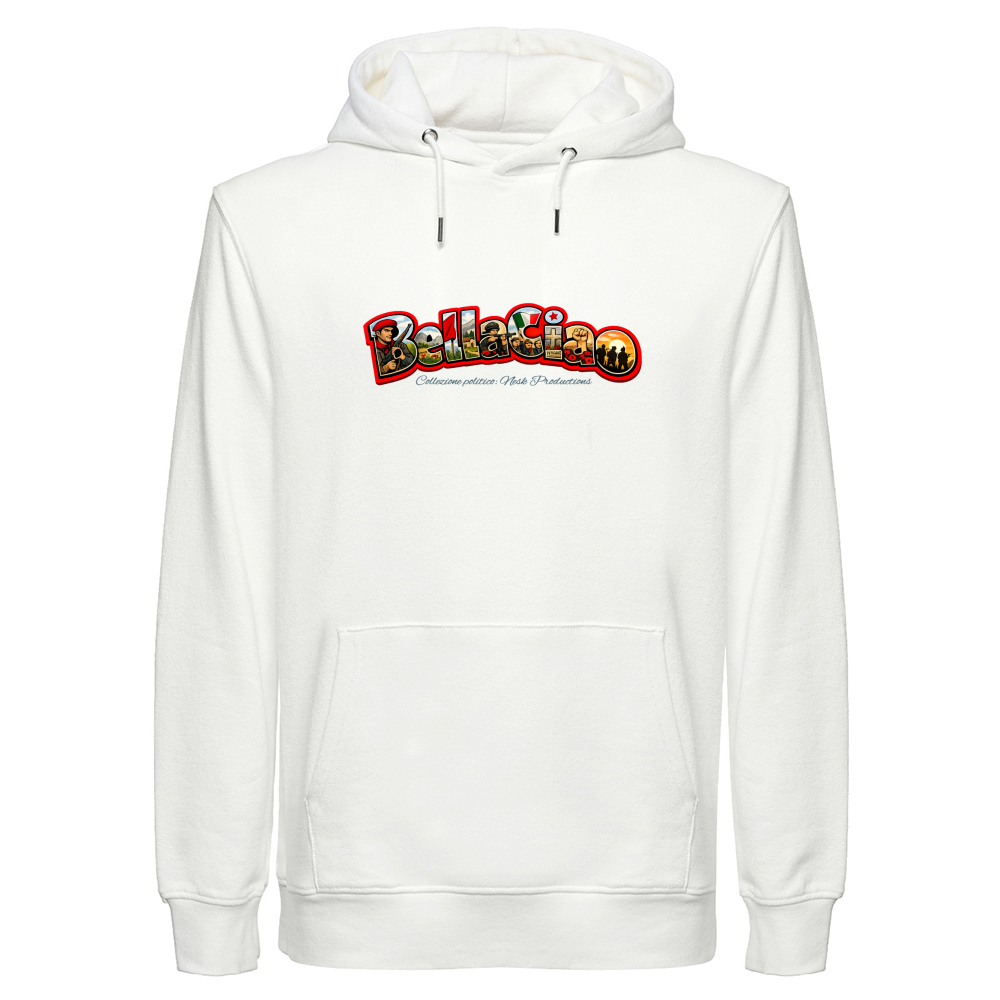 Felpa Cappuccio Unisex Canapa linea bella ciao