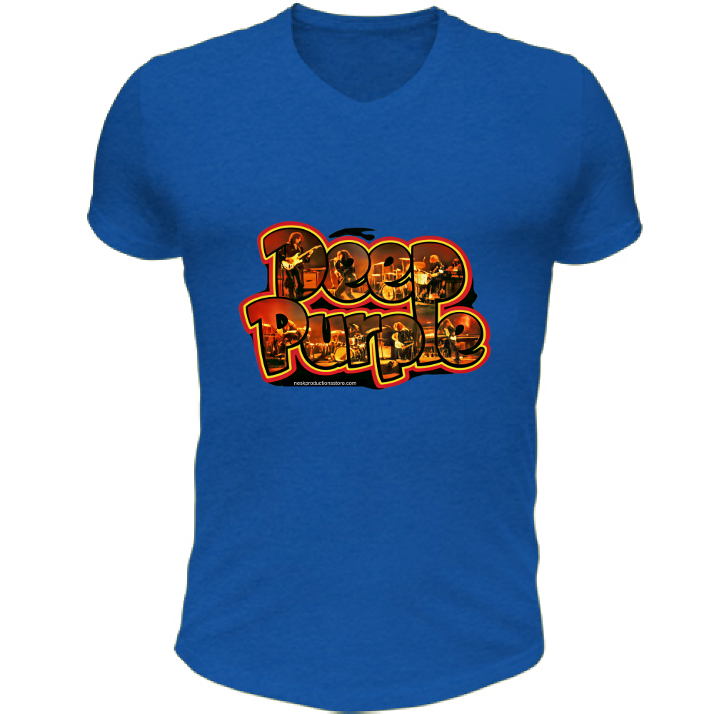 T-Shirt Unisex Scollo V linea Deep Purple