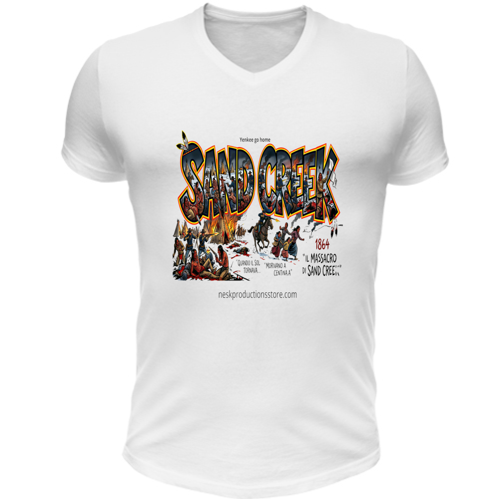 T-Shirt Unisex Scollo V linea Sand Creek 1A