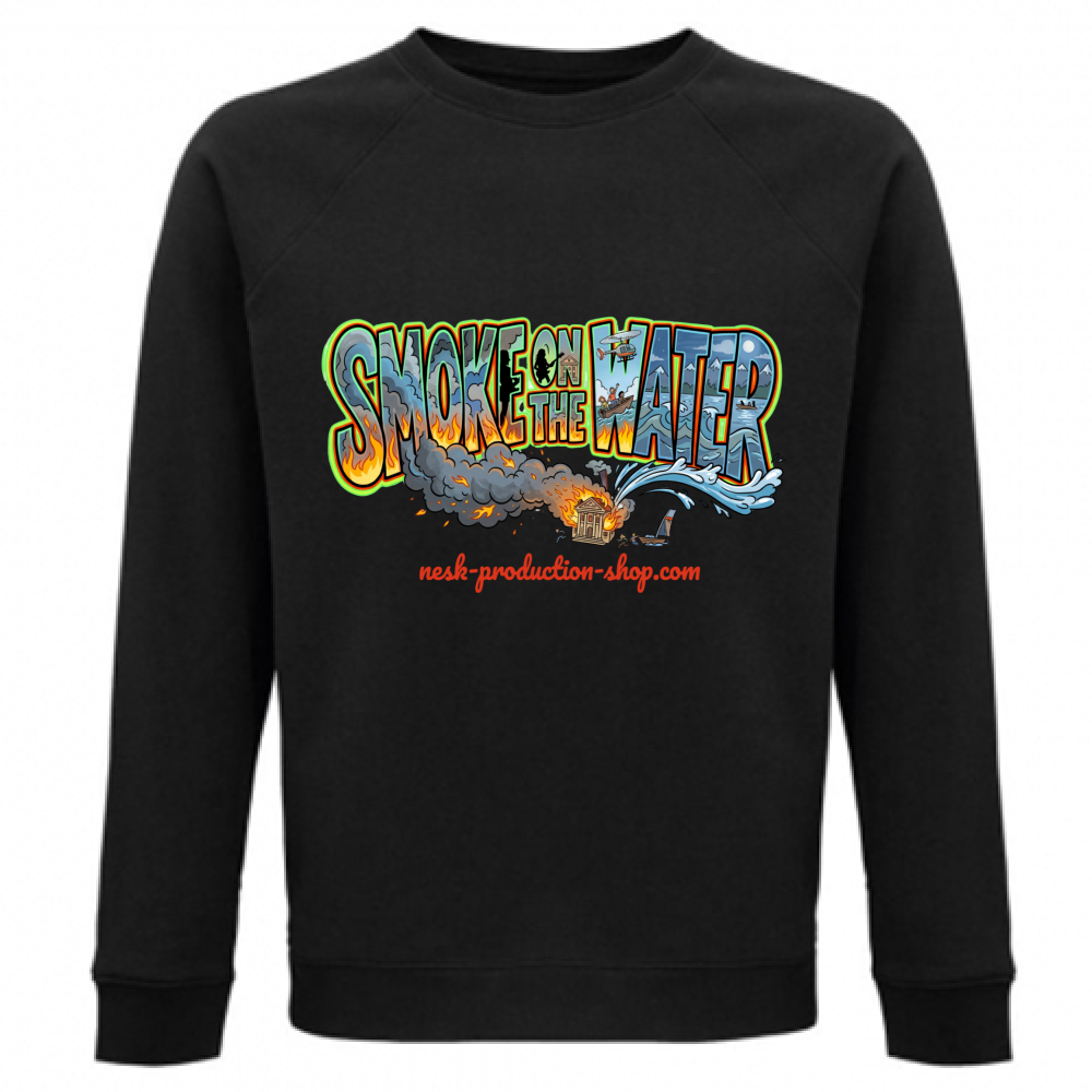 Felpa Unisex Organica linea smoke on the water