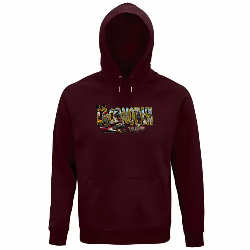 Felpa Organica Unisex Cappuccio linea la locomotiva A