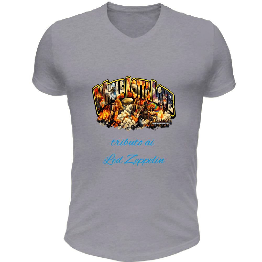T-Shirt Unisex Scollo V linea Whole lotta love