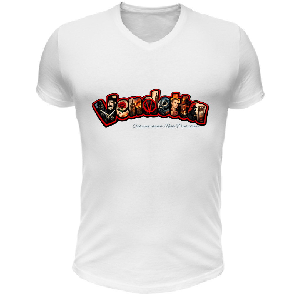 T-Shirt Unisex Scollo V linea vendetta
