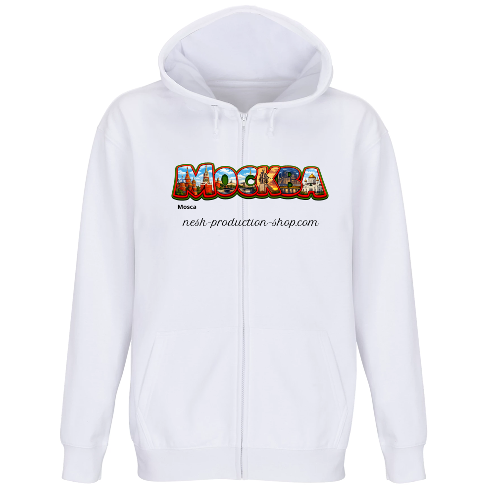 Felpa Premium Cappuccio Zip linea mosca