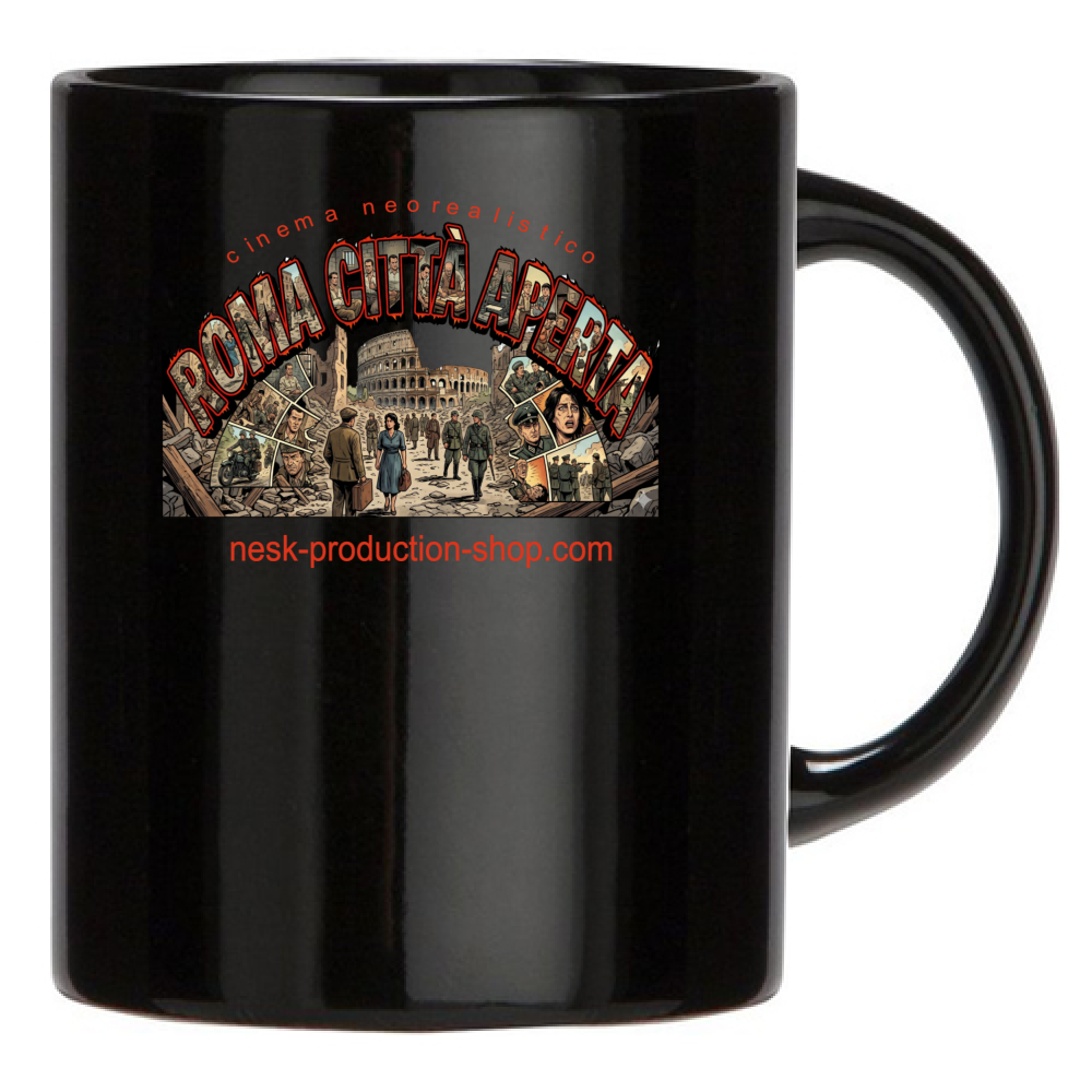 Tazza Nera linea roma città aperta