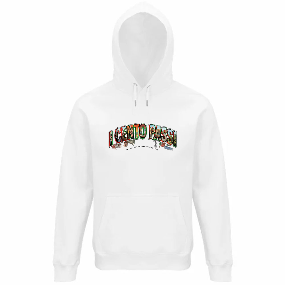 Felpa Organica Unisex Cappuccio linea cento passi
