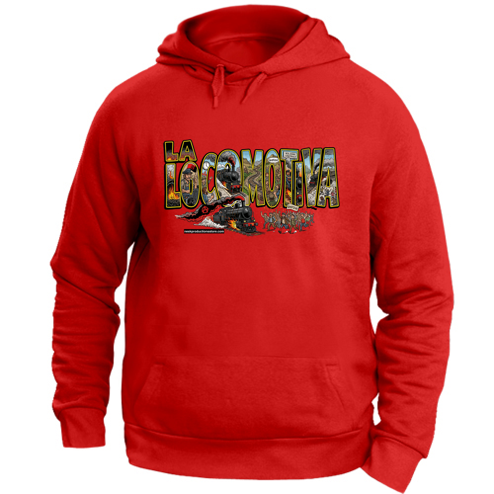 Felpa con Cappuccio Unisex Large linea la locomotiva A
