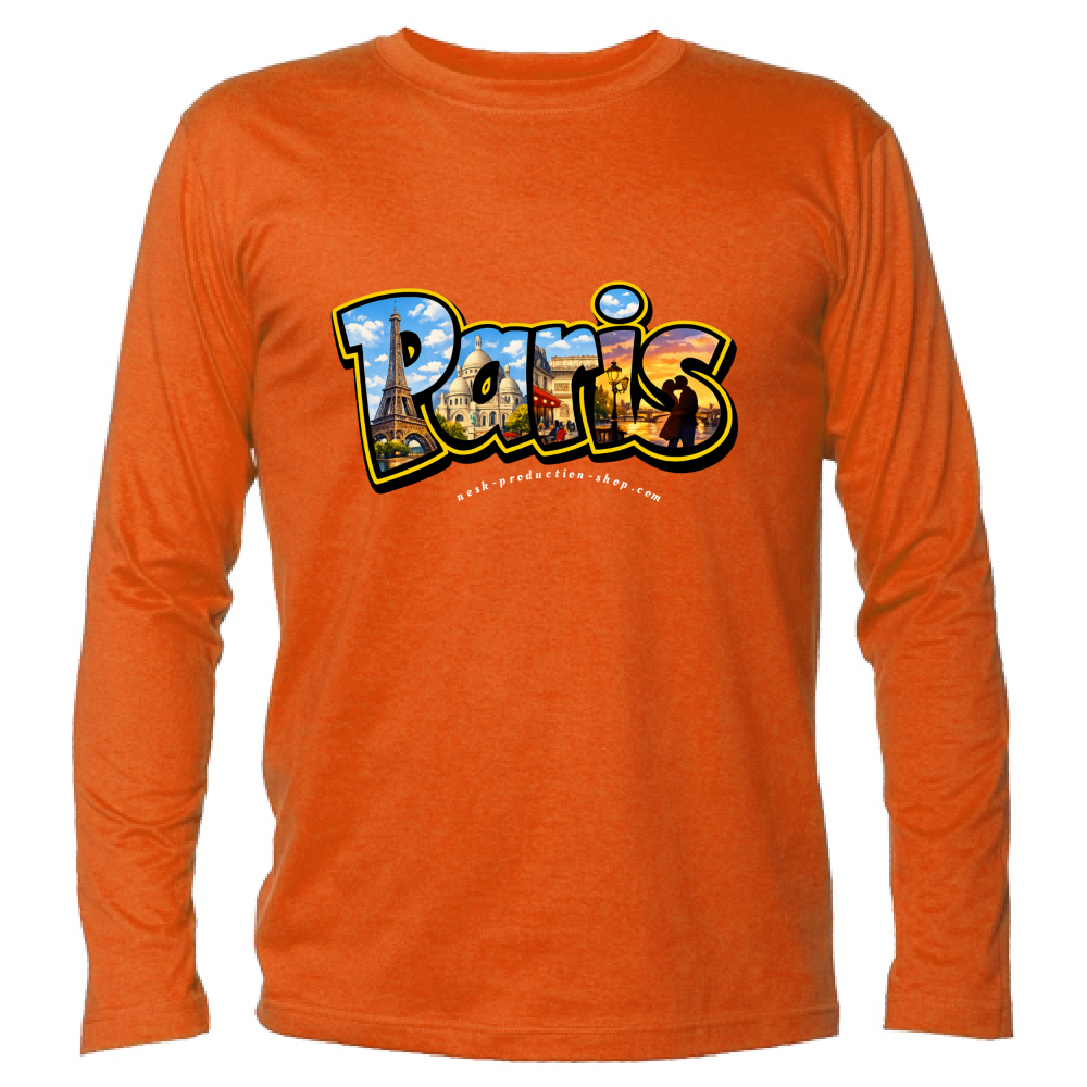 T-Shirt Unisex Manica Lunga linea paris