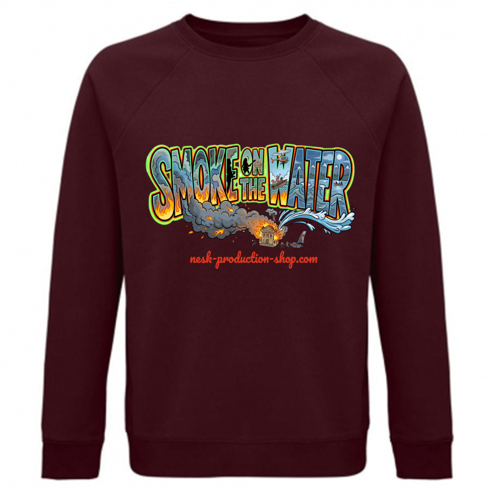 Felpa Unisex Organica linea smoke on the water