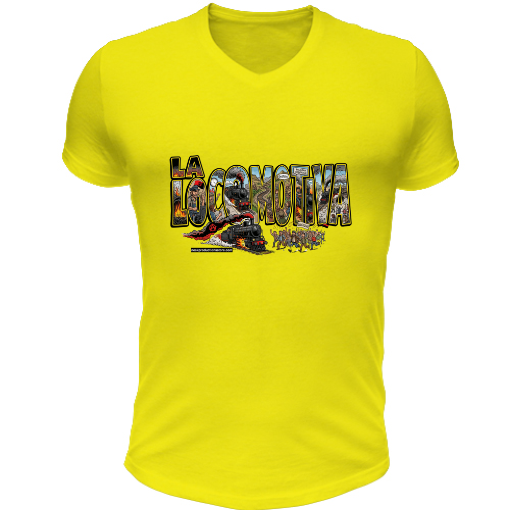 T-Shirt Unisex Scollo V linea la locomotiva A