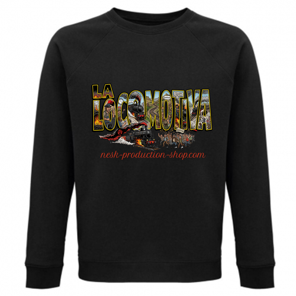 Felpa Unisex Organica linea la locomotiva