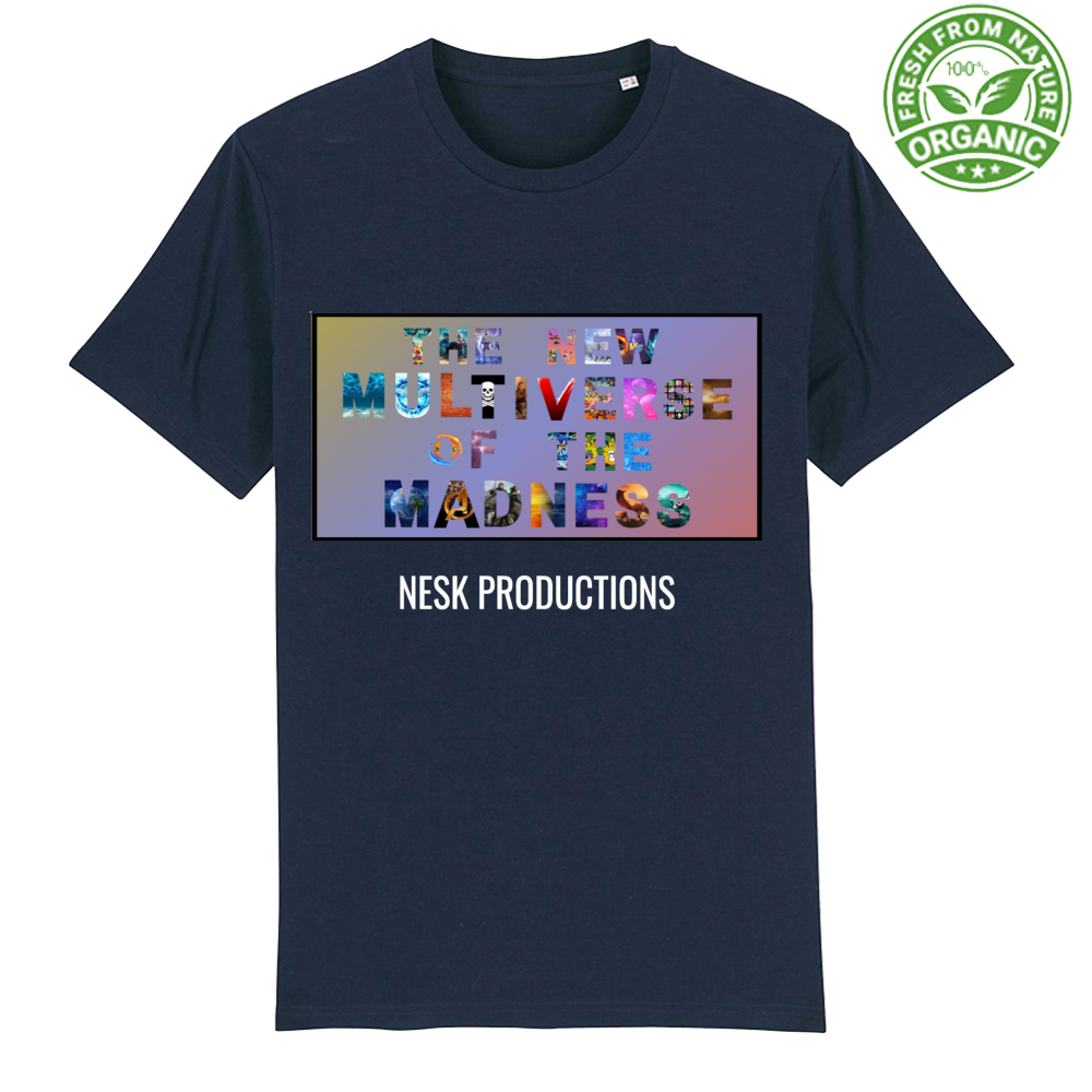 T-Shirt Unisex Organica T-Shirt del Multiverso con Sfondo a Colori