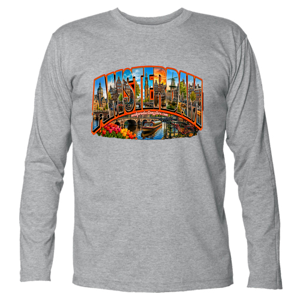 T-Shirt Unisex Manica Lunga linea amsterdam