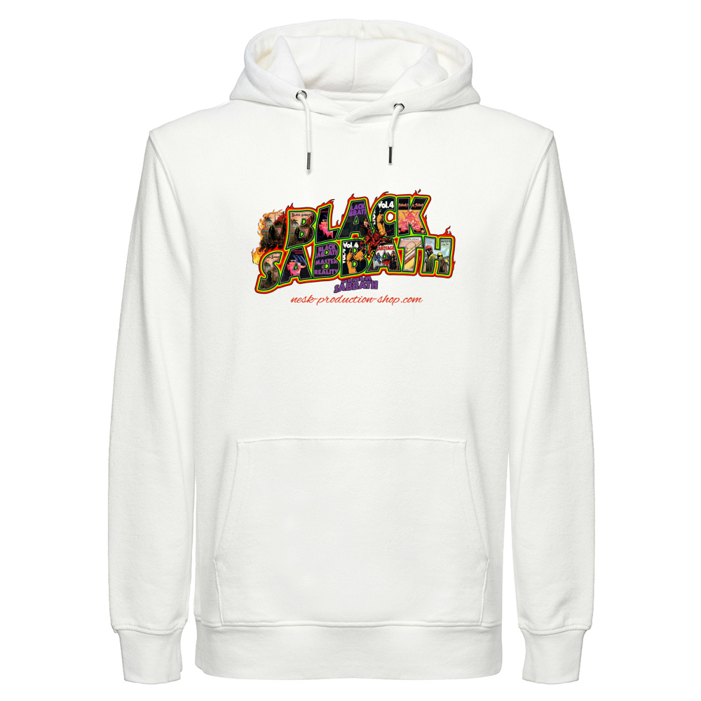 Felpa Cappuccio Unisex Canapa linea black sabbath