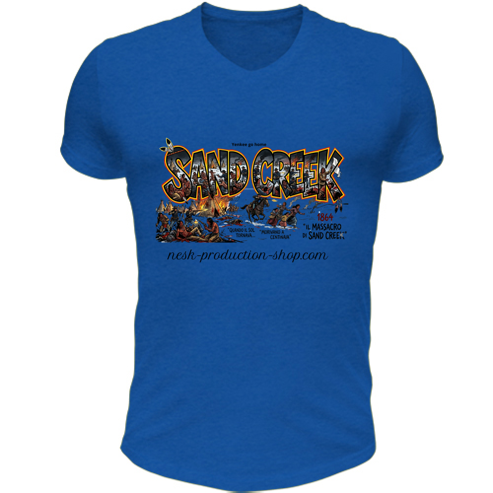 T-Shirt Unisex Scollo V linea sand creek
