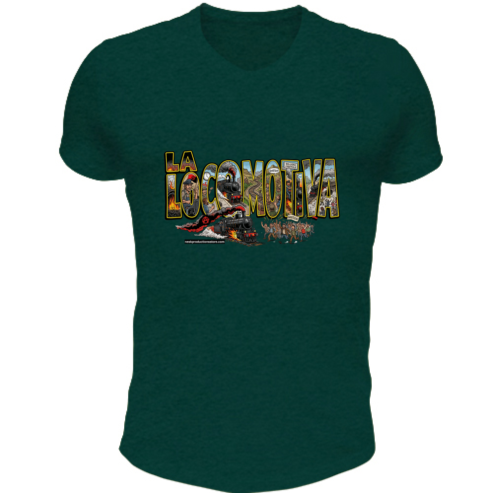 T-Shirt Unisex Scollo V linea la locomotiva A