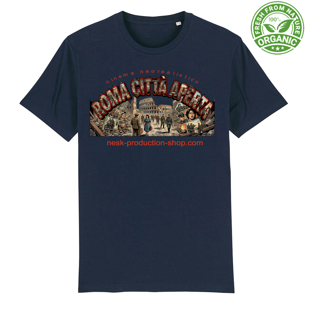 T-Shirt Unisex Premium Organic linea roma città aperta