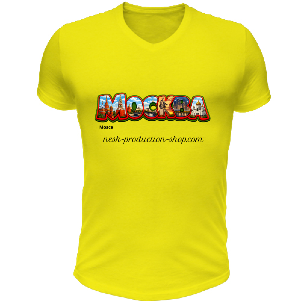 T-Shirt Unisex Scollo V linea mosca