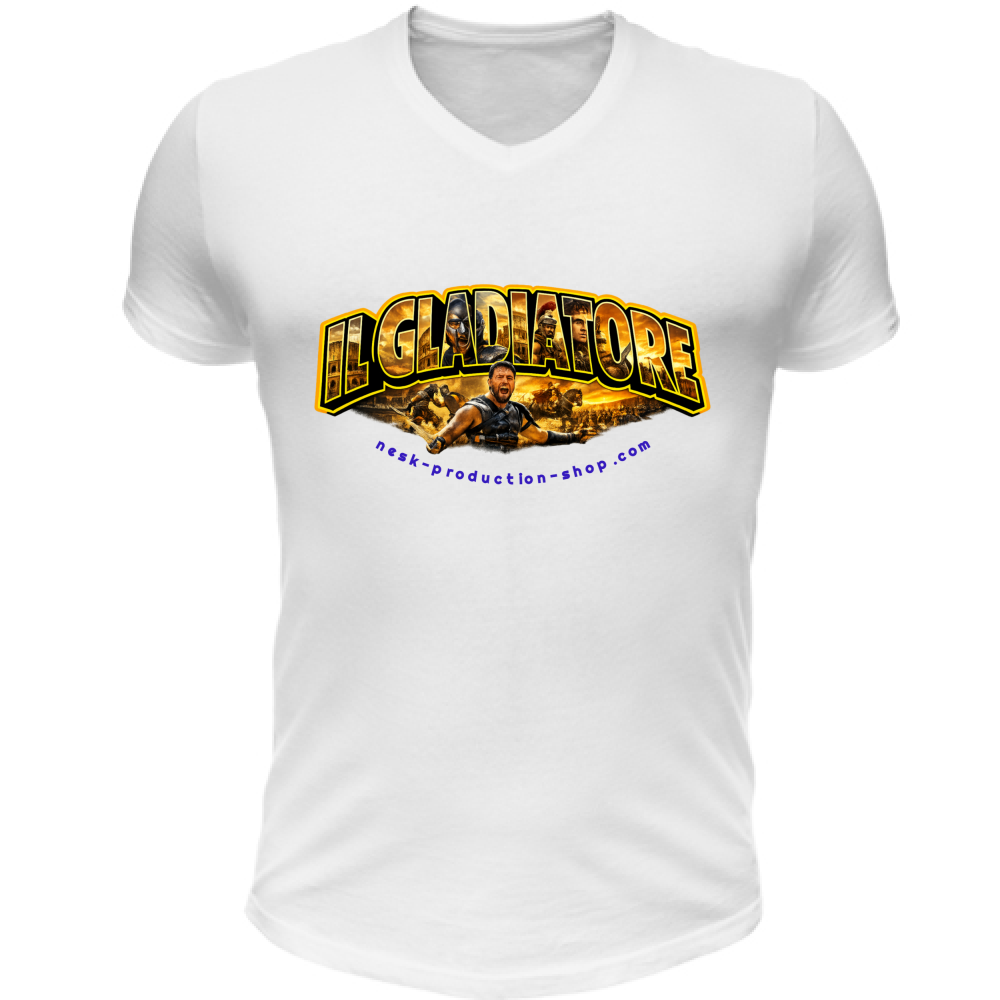 T-Shirt Unisex Scollo V linea gladiatore