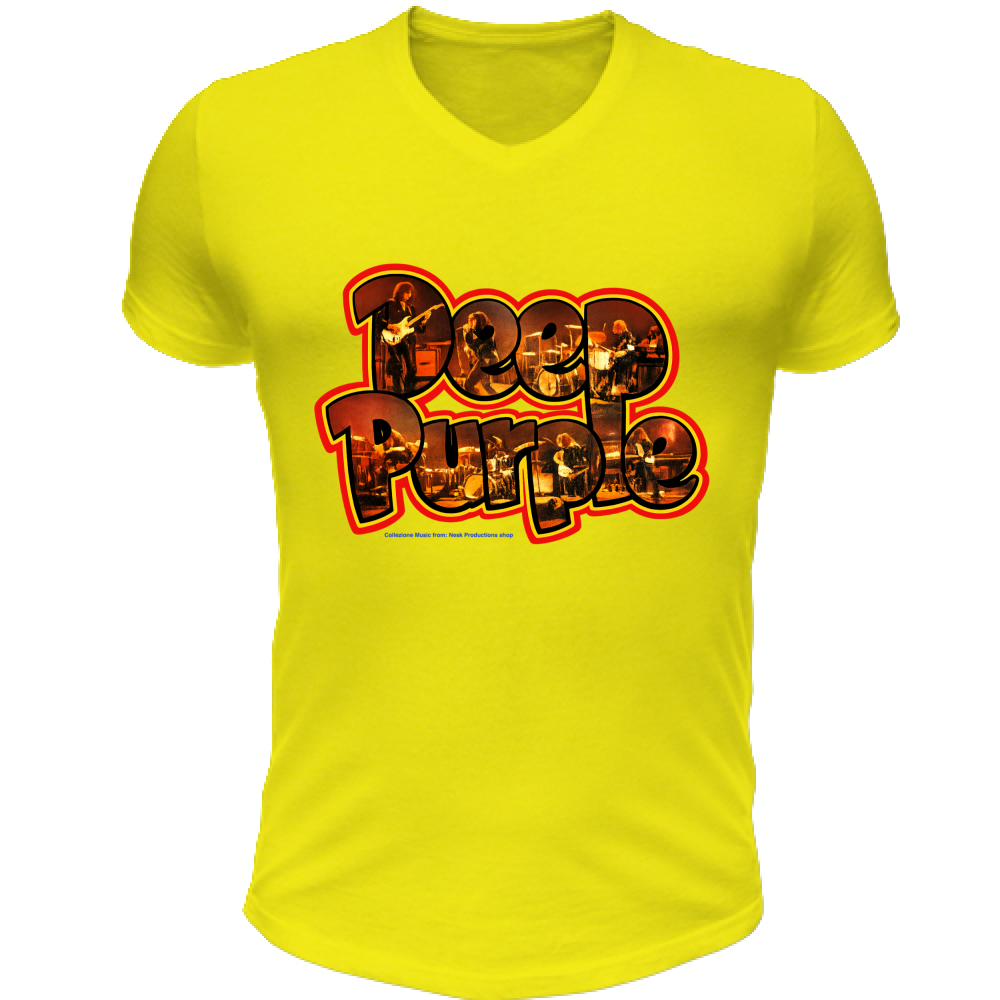 T-Shirt Unisex Scollo V linea Deep Purple