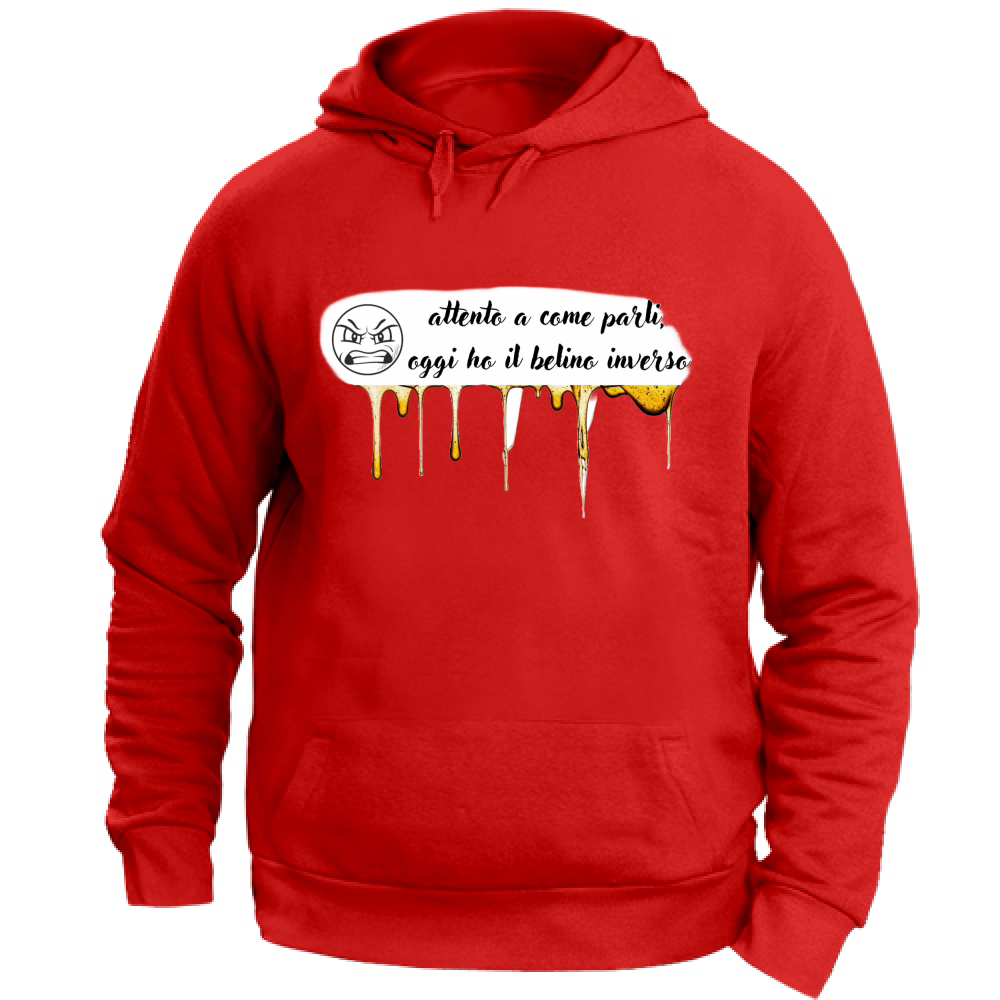 Felpa con Cappuccio Unisex Large linea inverso