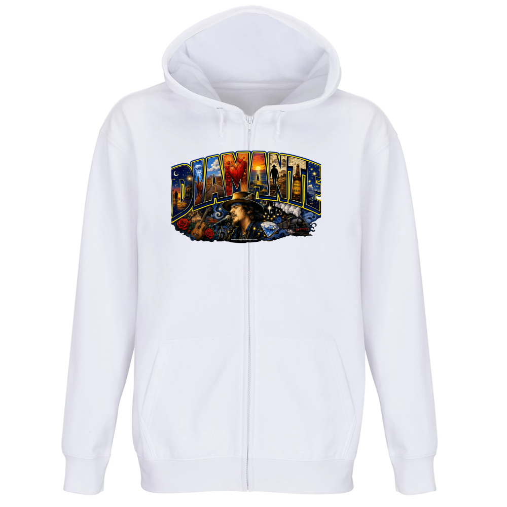 Felpa Premium Cappuccio Zip linea Diamante Zucchero