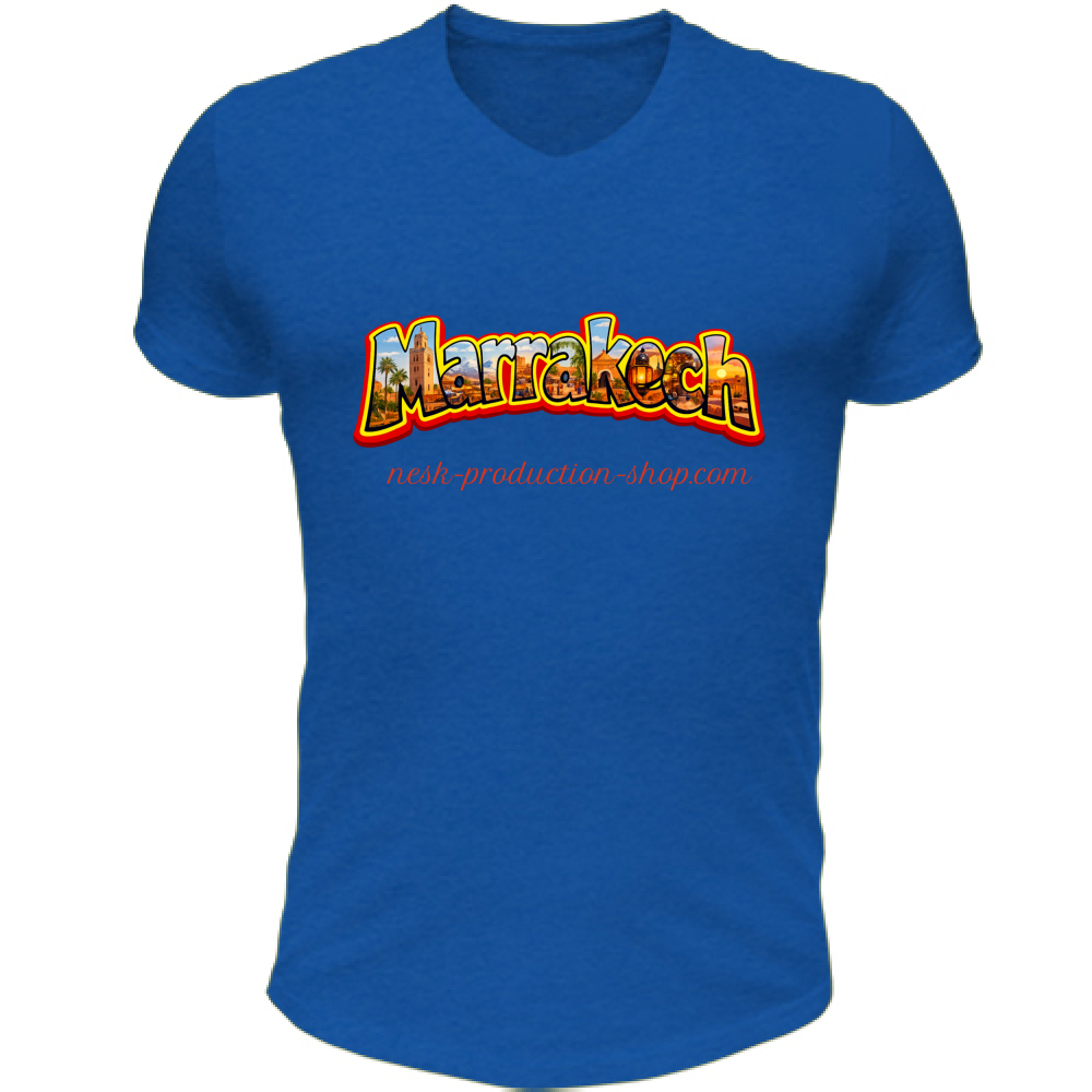 T-Shirt Unisex Scollo V linea marrakech