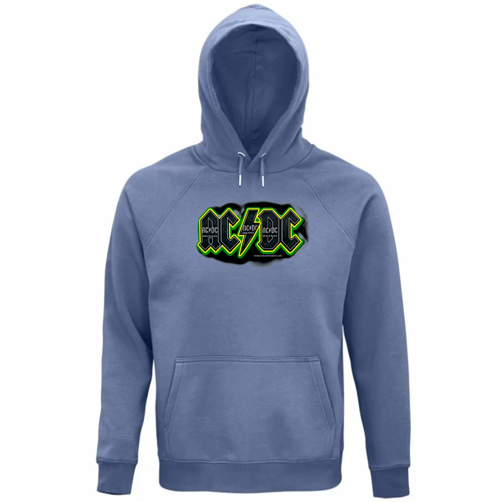 Felpa Organica Unisex Cappuccio linea AC/DC   A