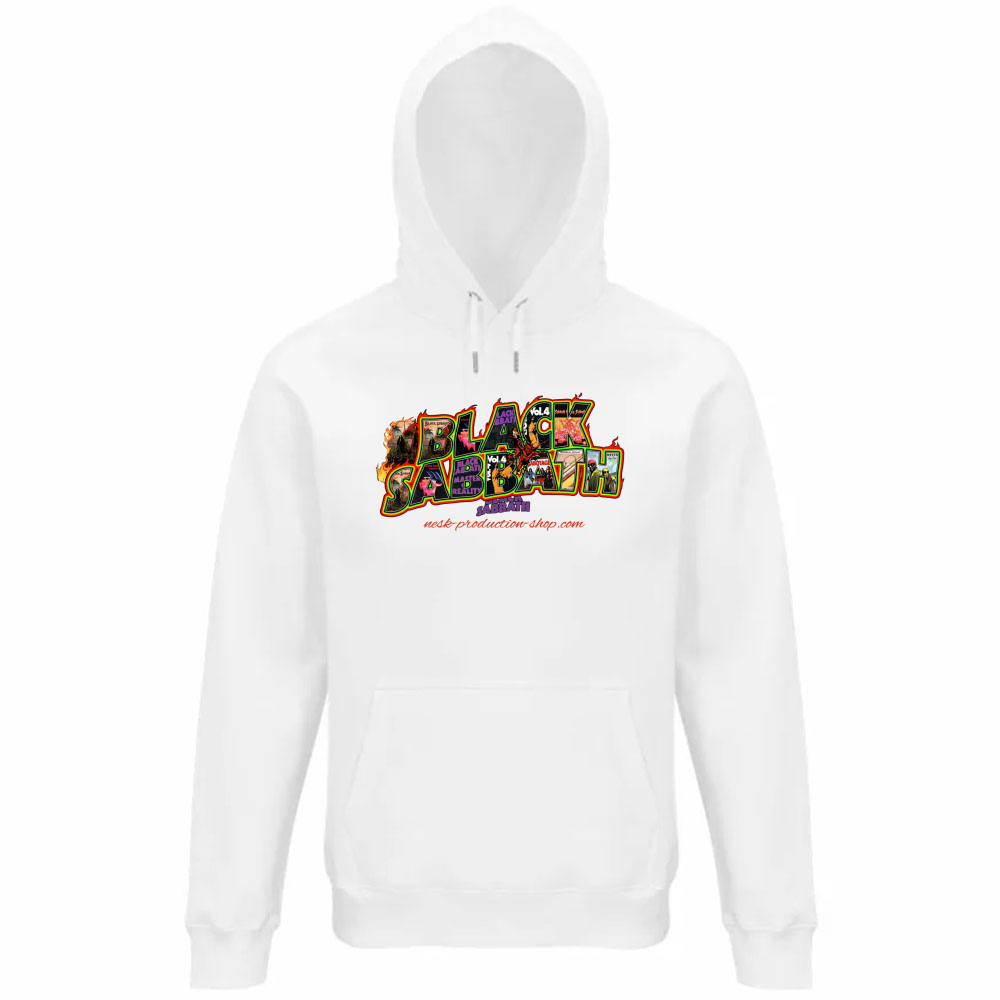 Felpa Organica Unisex Cappuccio linea black sabbath