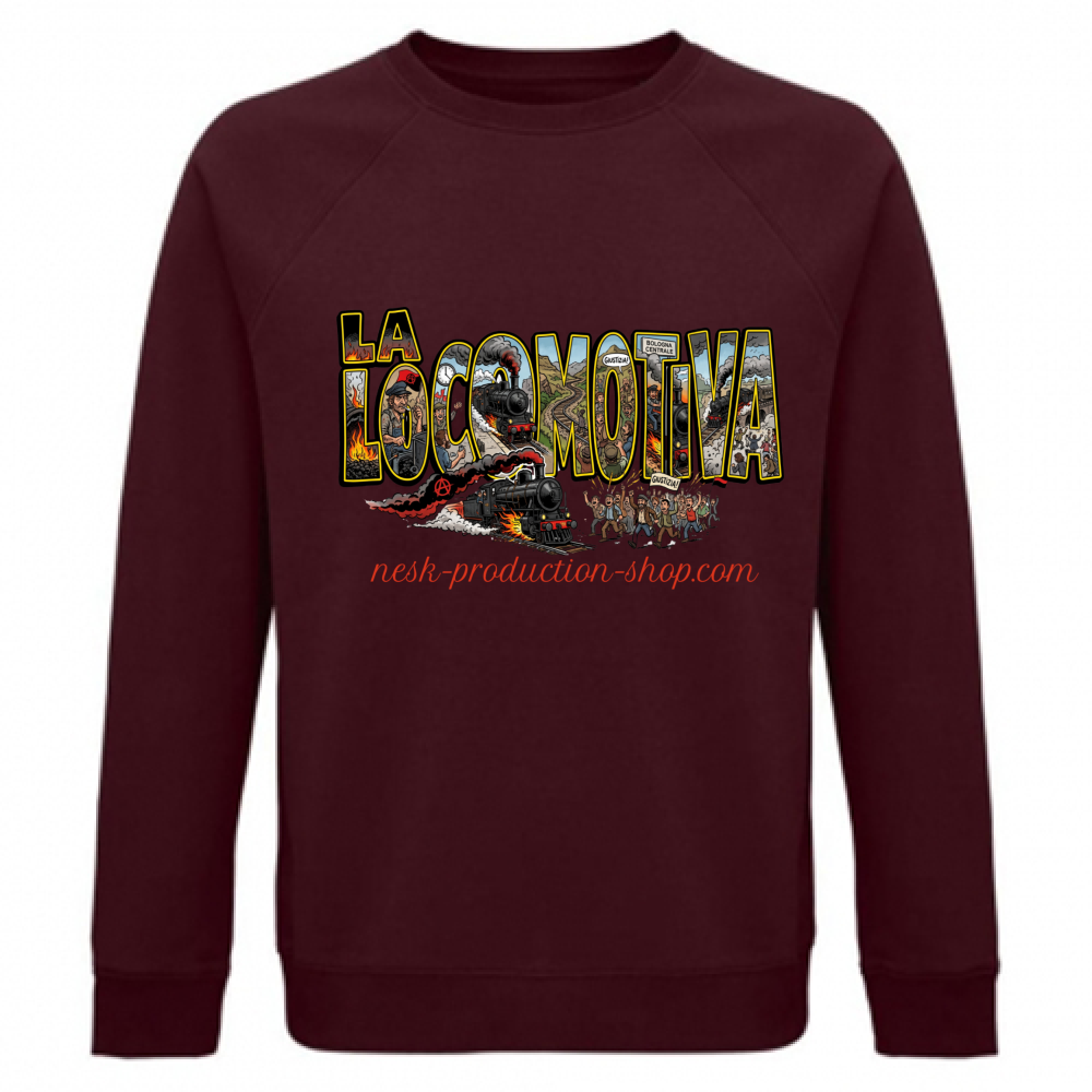 Felpa Unisex Organica linea la locomotiva