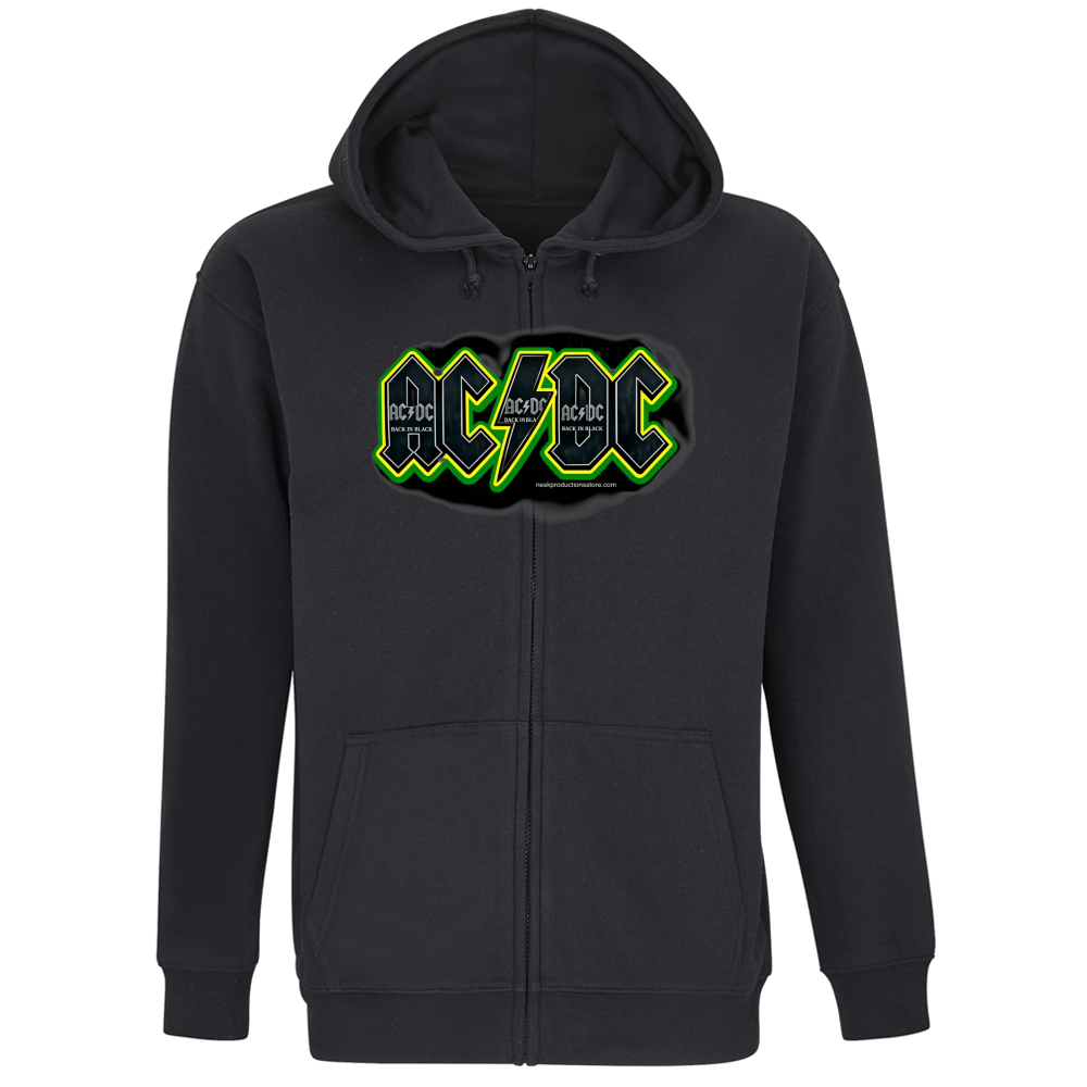 Felpa Premium Cappuccio Zip linea AC/DC   A