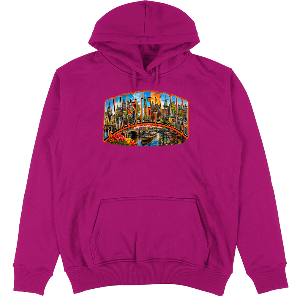 Felpa Unisex con Cappuccio linea amsterdam